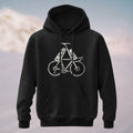 Cotton Made Vintage Urban Bicycle Hoodie Black