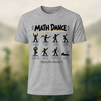 Humorous Math Dance Combed Cotton T-Shirt Heather Grey