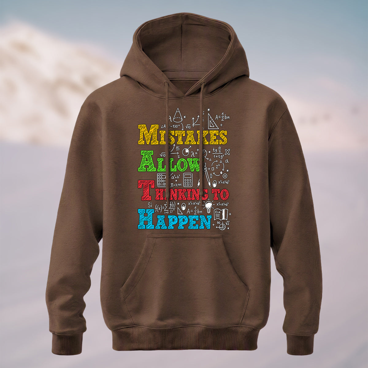 Cotton Made Growth Mindset Math Hoodie Coffee