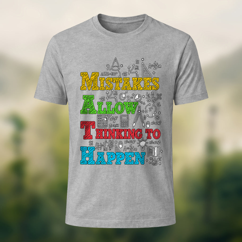 Witty Math Education Combed Cotton T-Shirt Heather Grey