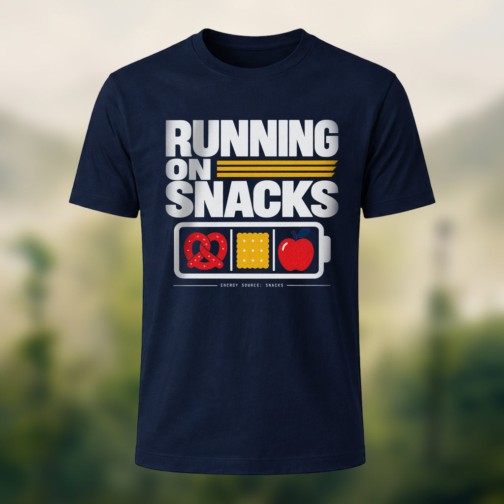 Casual Snack Fuel Soft Cotton T-Shirt Navy