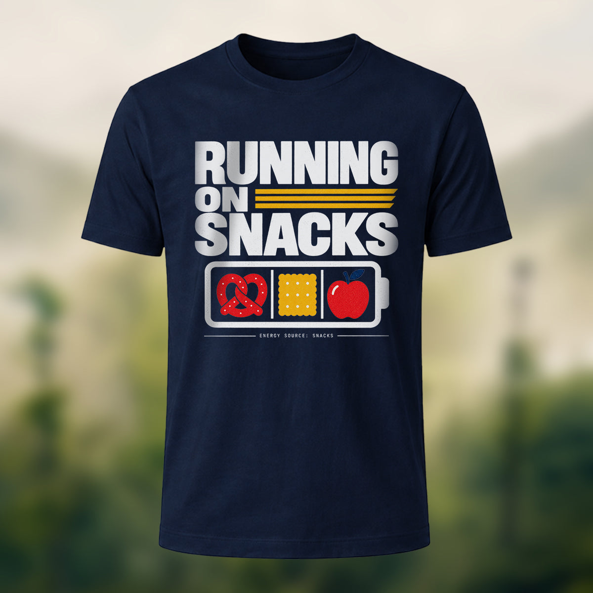 Casual Snack Fuel Soft Cotton T-Shirt Navy