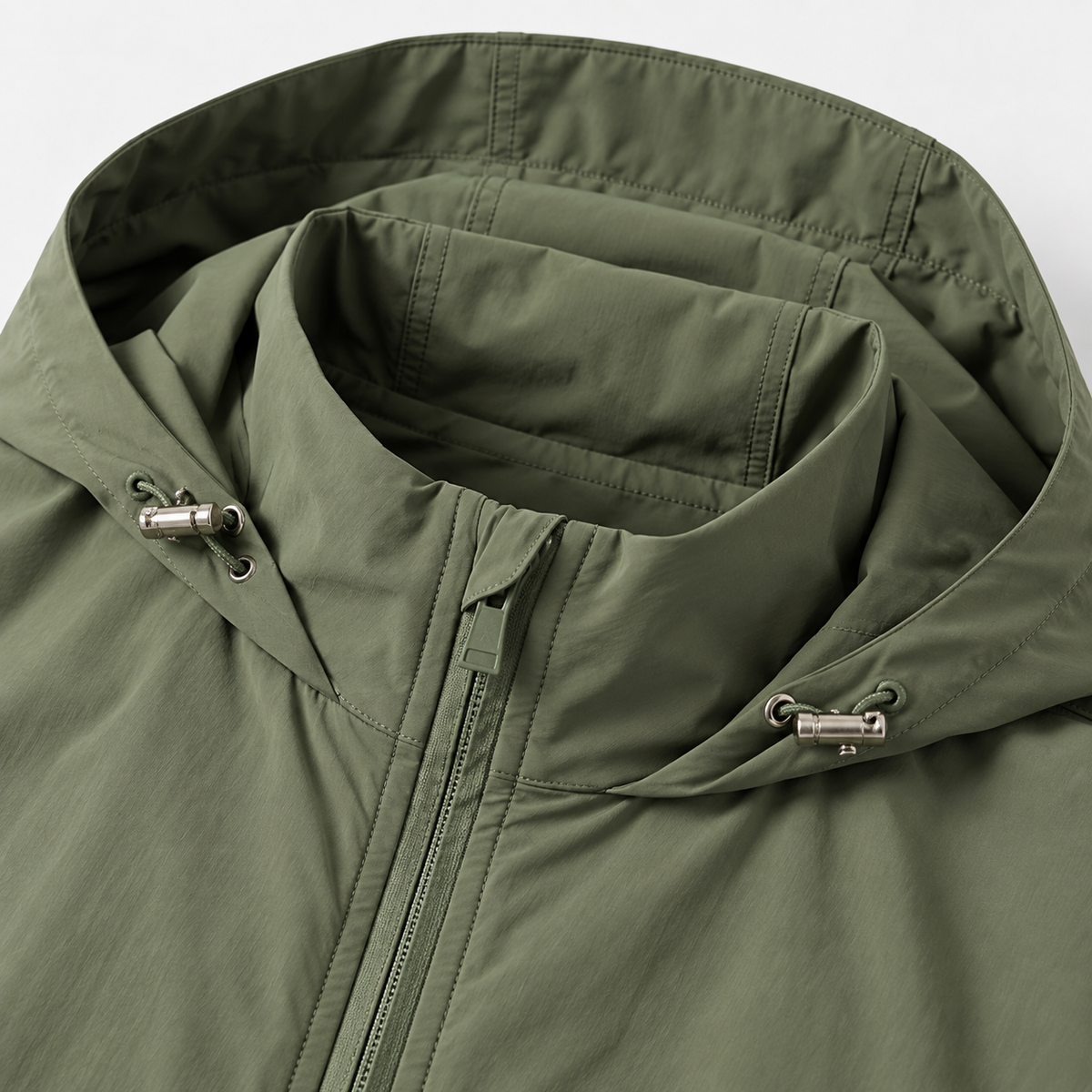 Lightweight Outdoor Windproof Hiking Jacket Olive Green