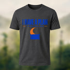 Playful Nap Illustration Combed Cotton T-Shirt Charcoal