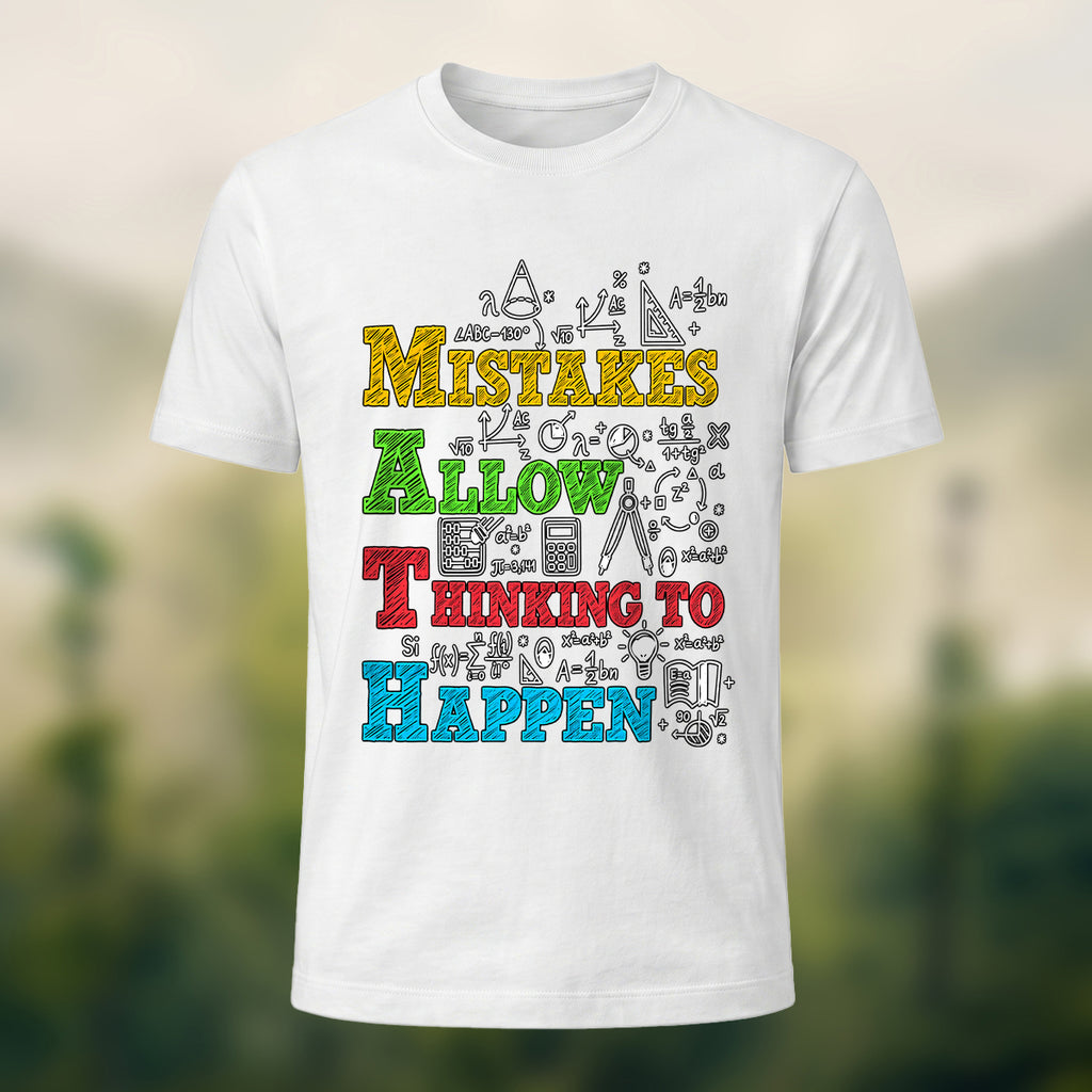 Witty Math Education Combed Cotton T-Shirt White