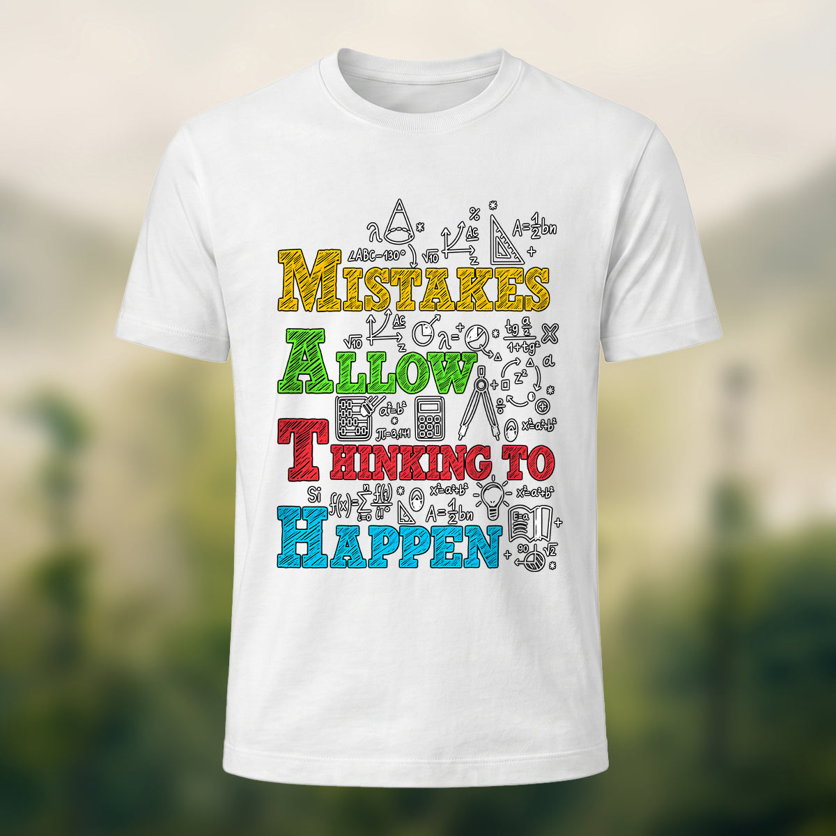 Witty Math Education Combed Cotton T-Shirt White
