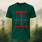 Overfit Print Casual Premium Cotton T-Shirt Forest Green