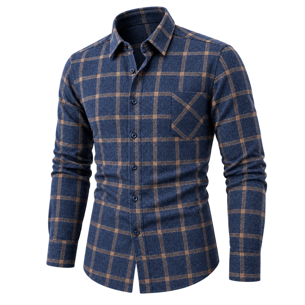 Vintage Brushed Plaid Pure Cotton Shirt 07