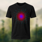 DTG Particle Diffusion Print Casual Premium Cotton T-Shirt Black