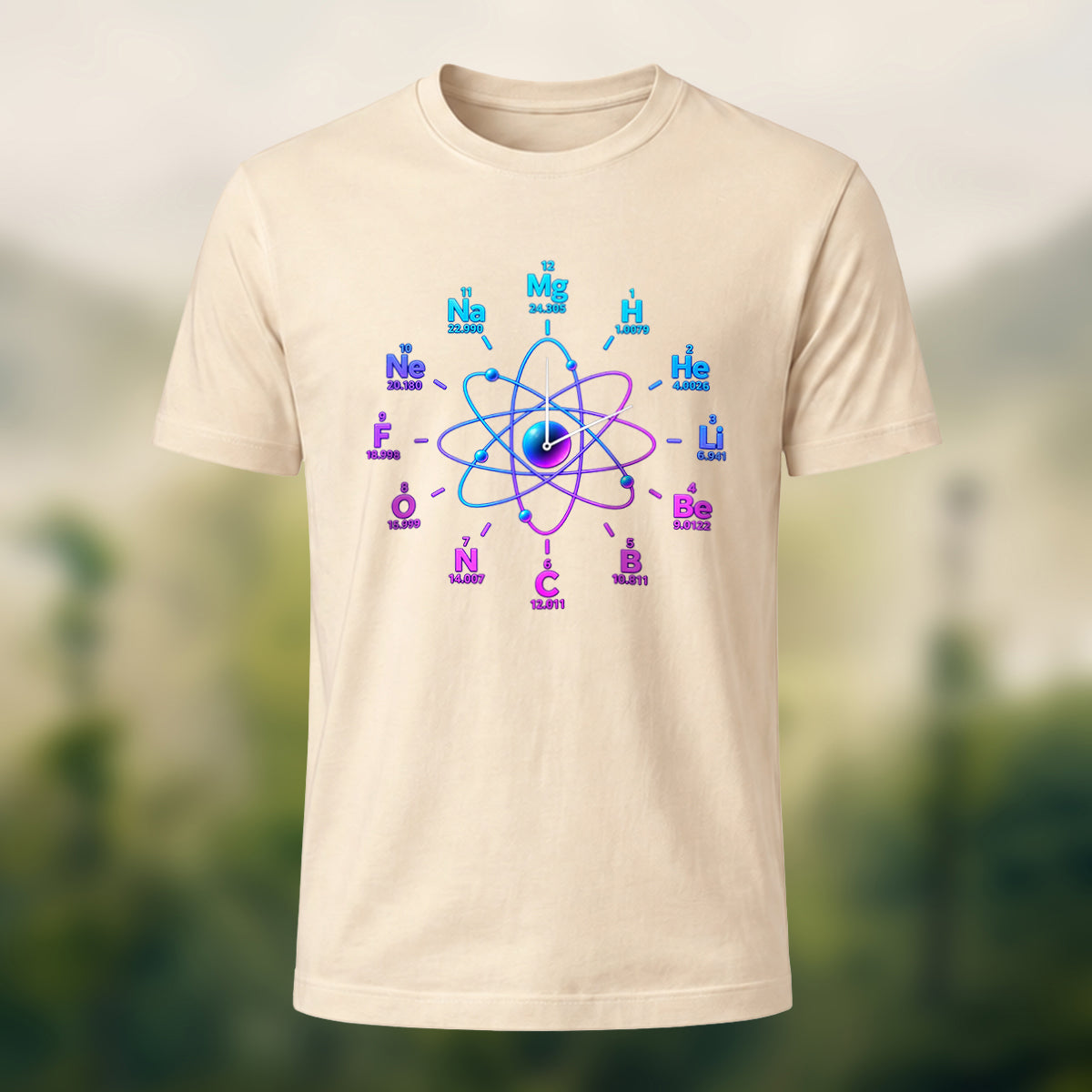 Creative Element Clock Premium Cotton T-Shirt Beige