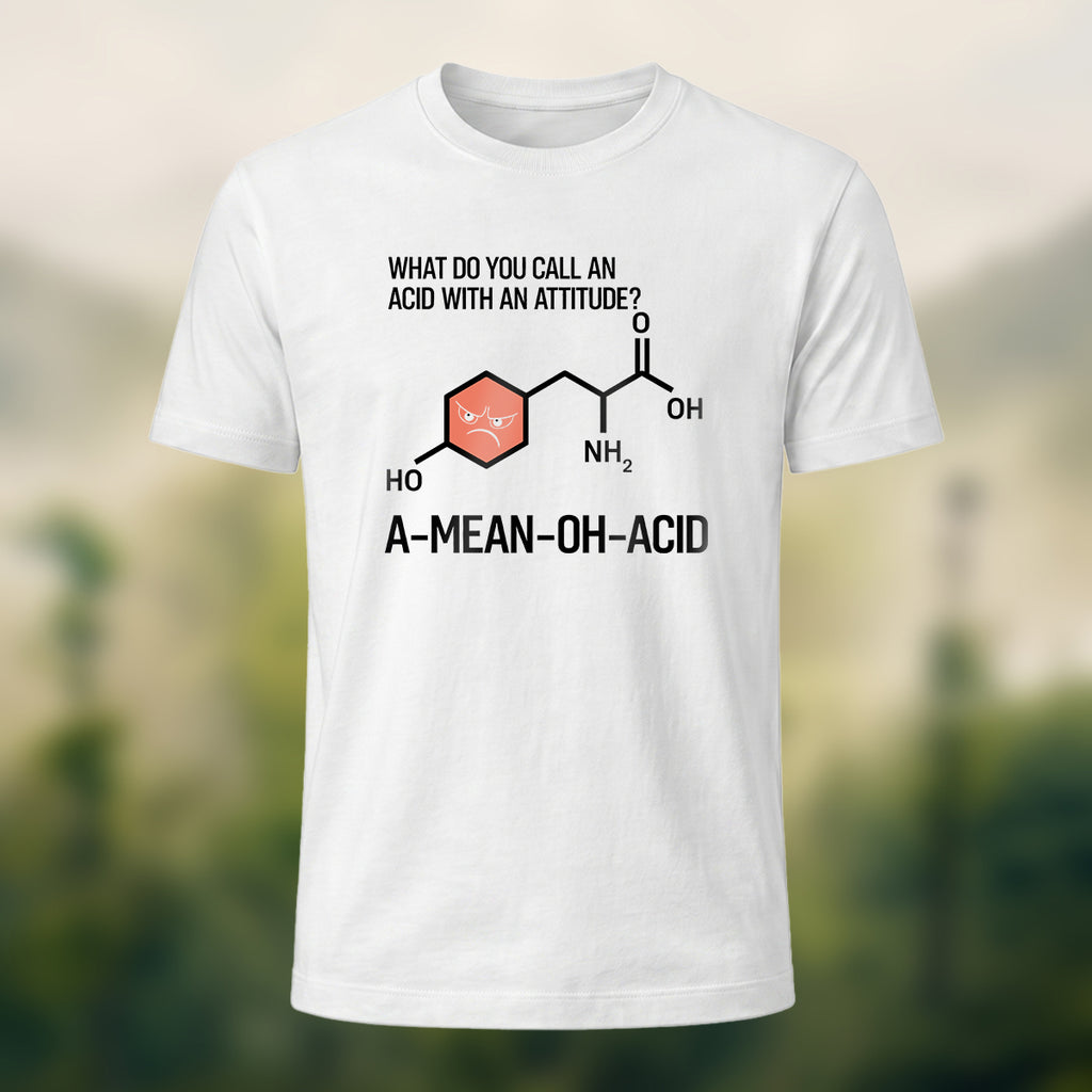 Chemical Reaction Equation Print Soft Cotton T-Shirt White