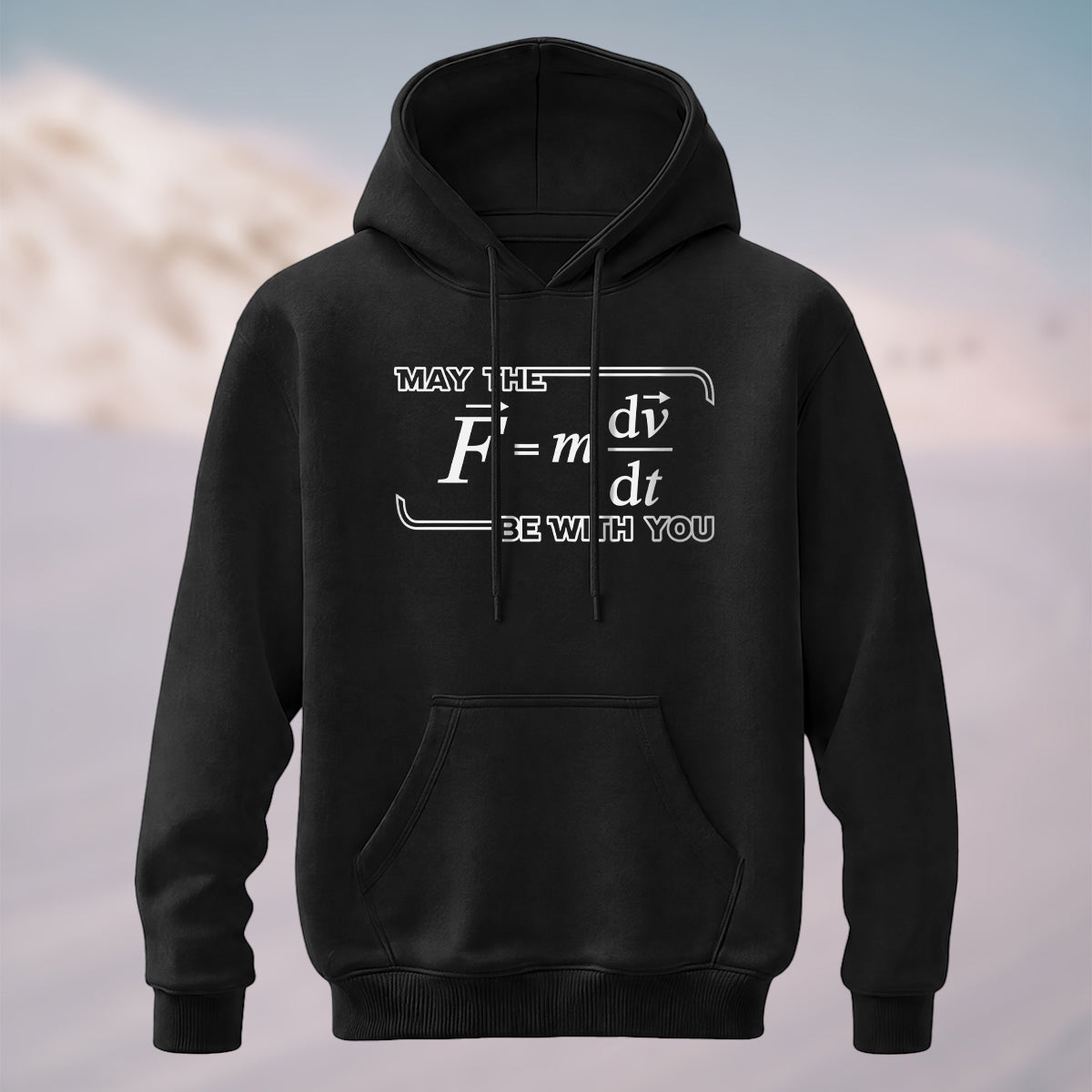 Cotton Made May The Force Physics Hoodie Black
