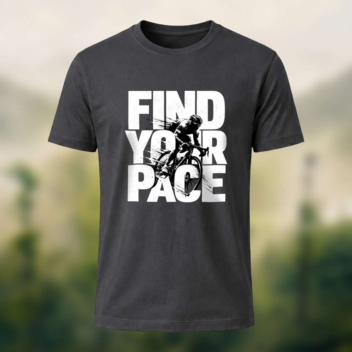 Find Your Pace Premium Cotton T-Shirt Charcoal