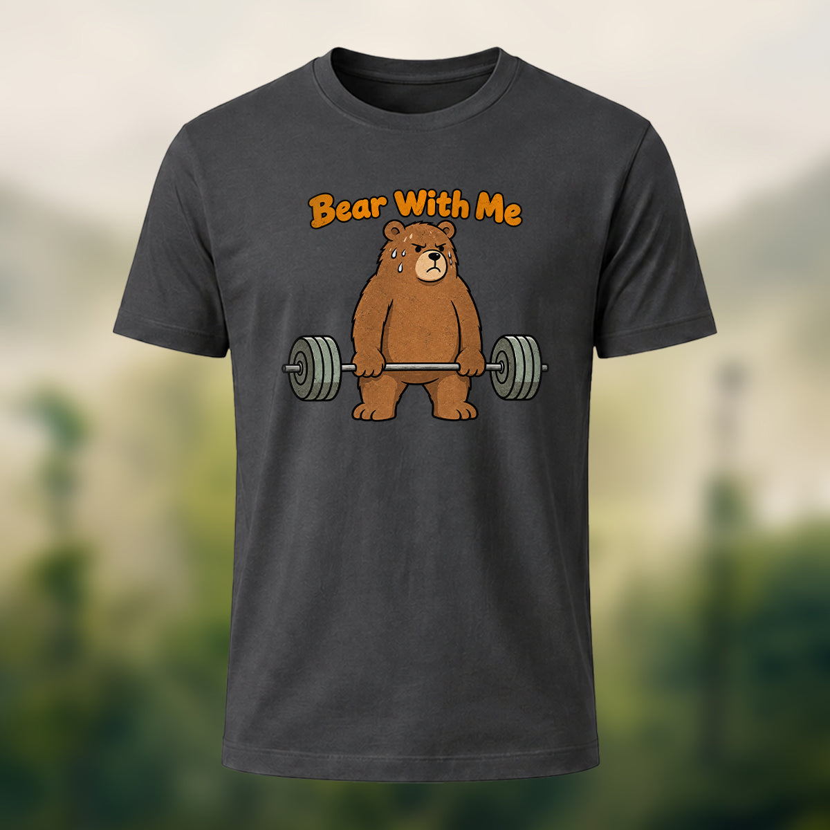 Motivational Fitness Wordplay Soft T-Shirt Charcoal
