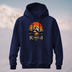 Cotton Made Vintage Mountain Sunset Hoodie Navy