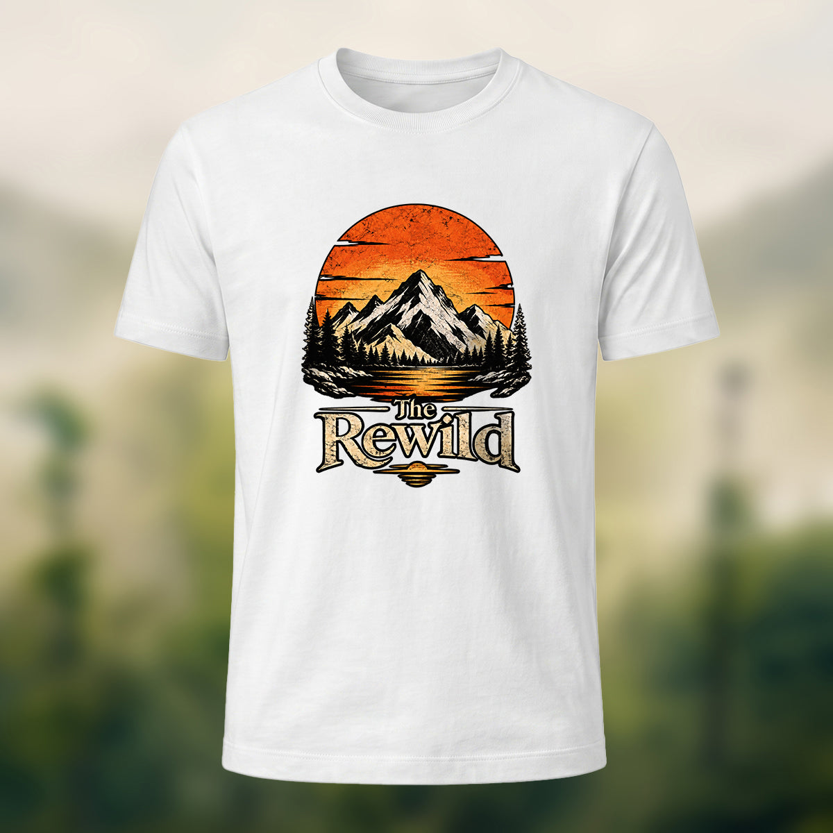 Vintage Wilderness Premium Cotton T-Shirt White