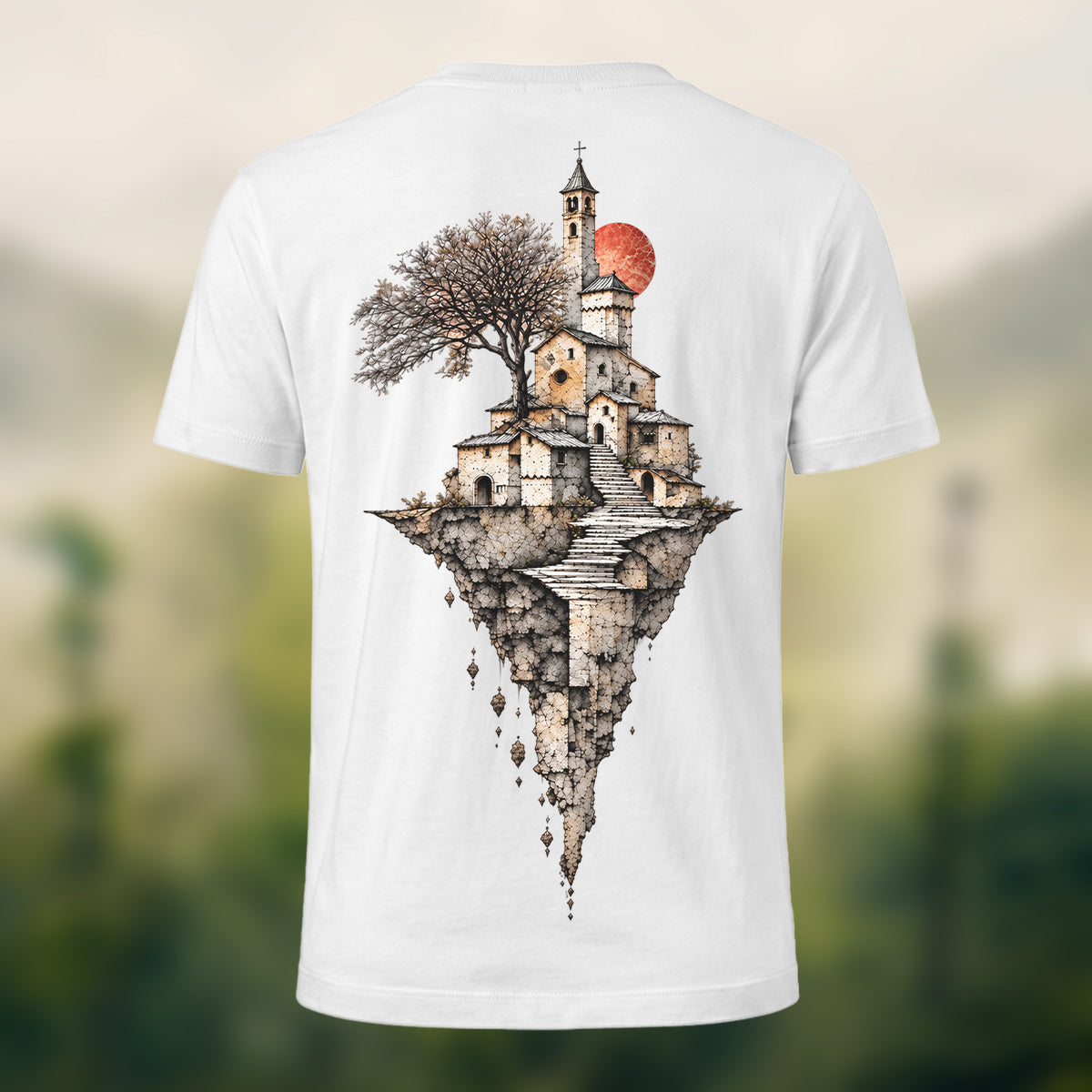 Mythic Floating Chapel Premium Cotton T-Shirt White