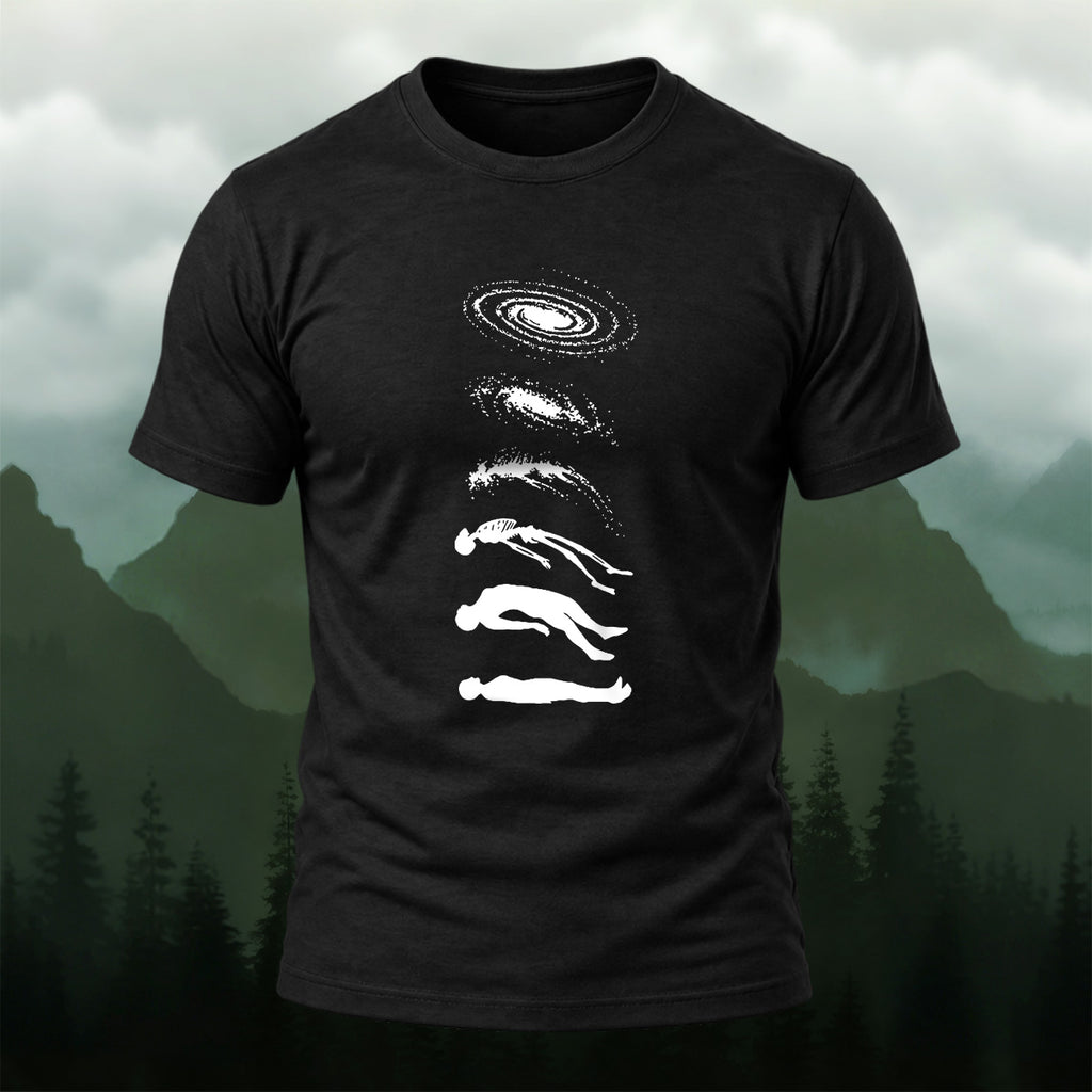 Creative Space Human Evolution Combed Cotton T-Shirt