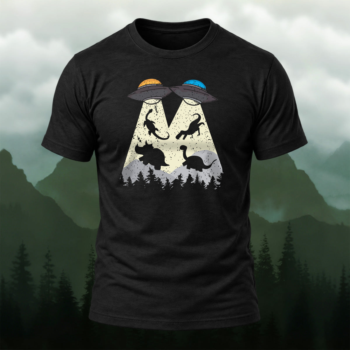 Creative UFO Printed Casual 100% Cotton T-Shirt