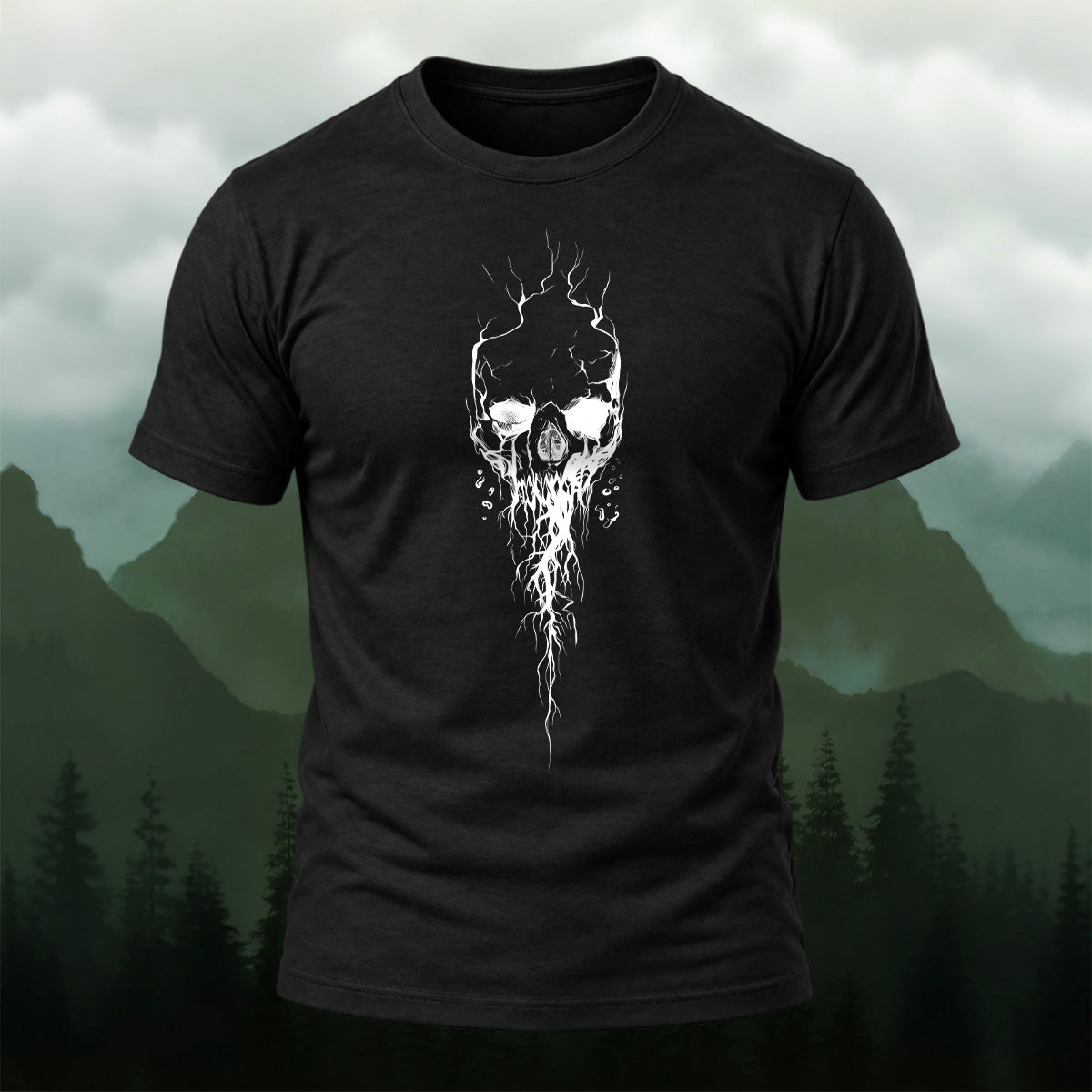 Dark Gothic Print Casual Soft Cotton T-Shirt