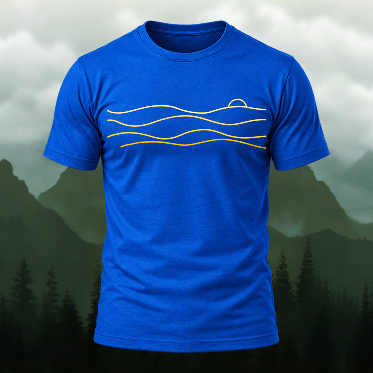 Clean Flowing Lines Combed Cotton T-Shirt