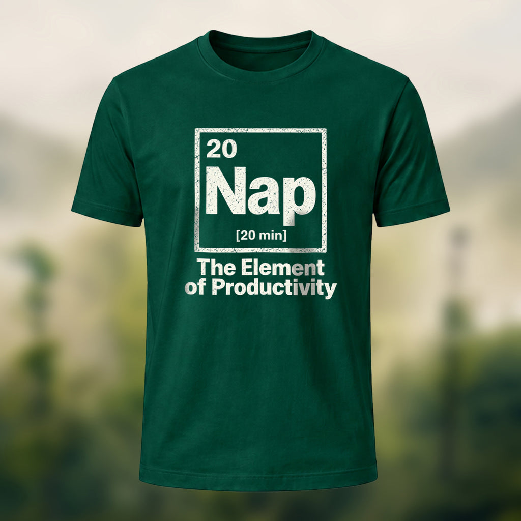 Minimal Nap Element Premium Cotton T-Shirt Forest Green