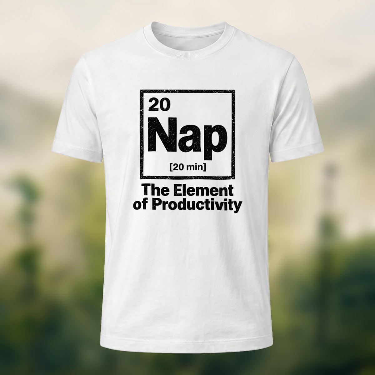 Minimal Nap Element Premium Cotton T-Shirt White