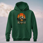 Cotton Made Vintage Mountain Sunset Hoodie Forest Green