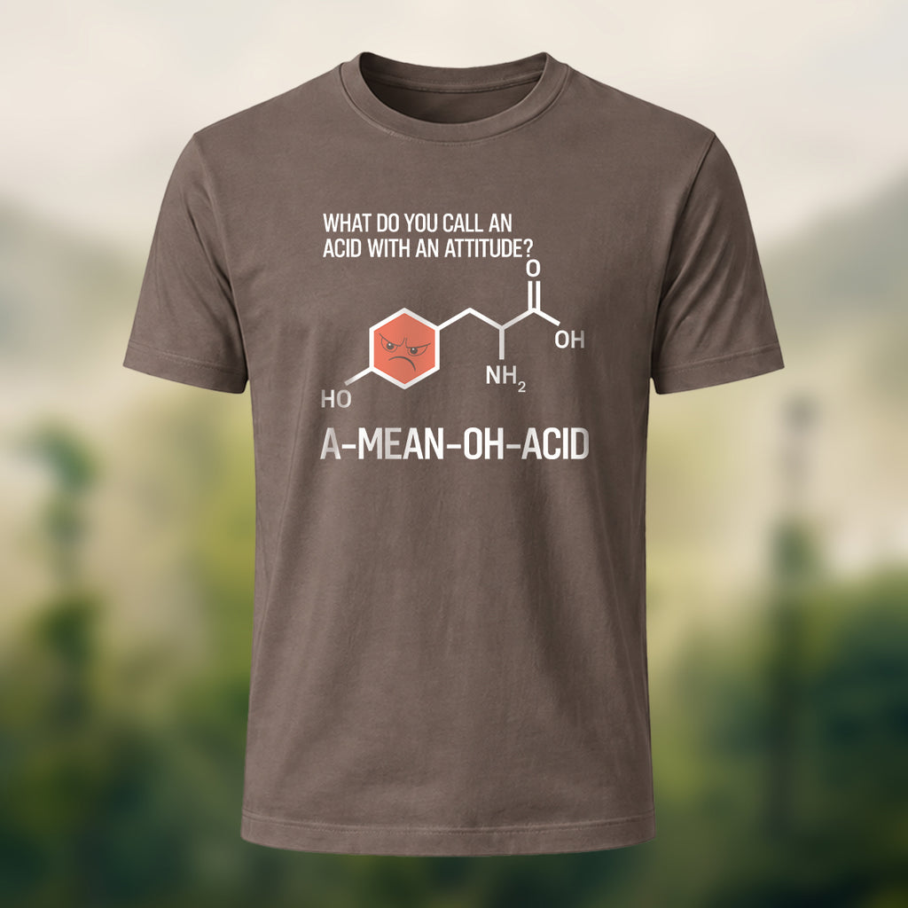 Chemical Reaction Equation Print Soft Cotton T-Shirt Coffee