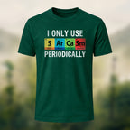 Chemical Element Print Casual Cotton T-Shirt Forest Green