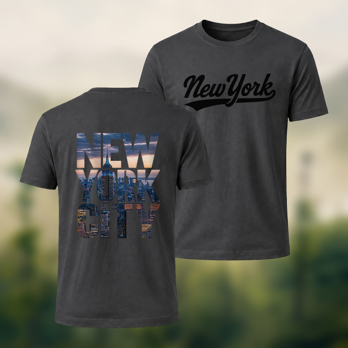 Classic New York City Premium Cotton T-Shirt Charcoal