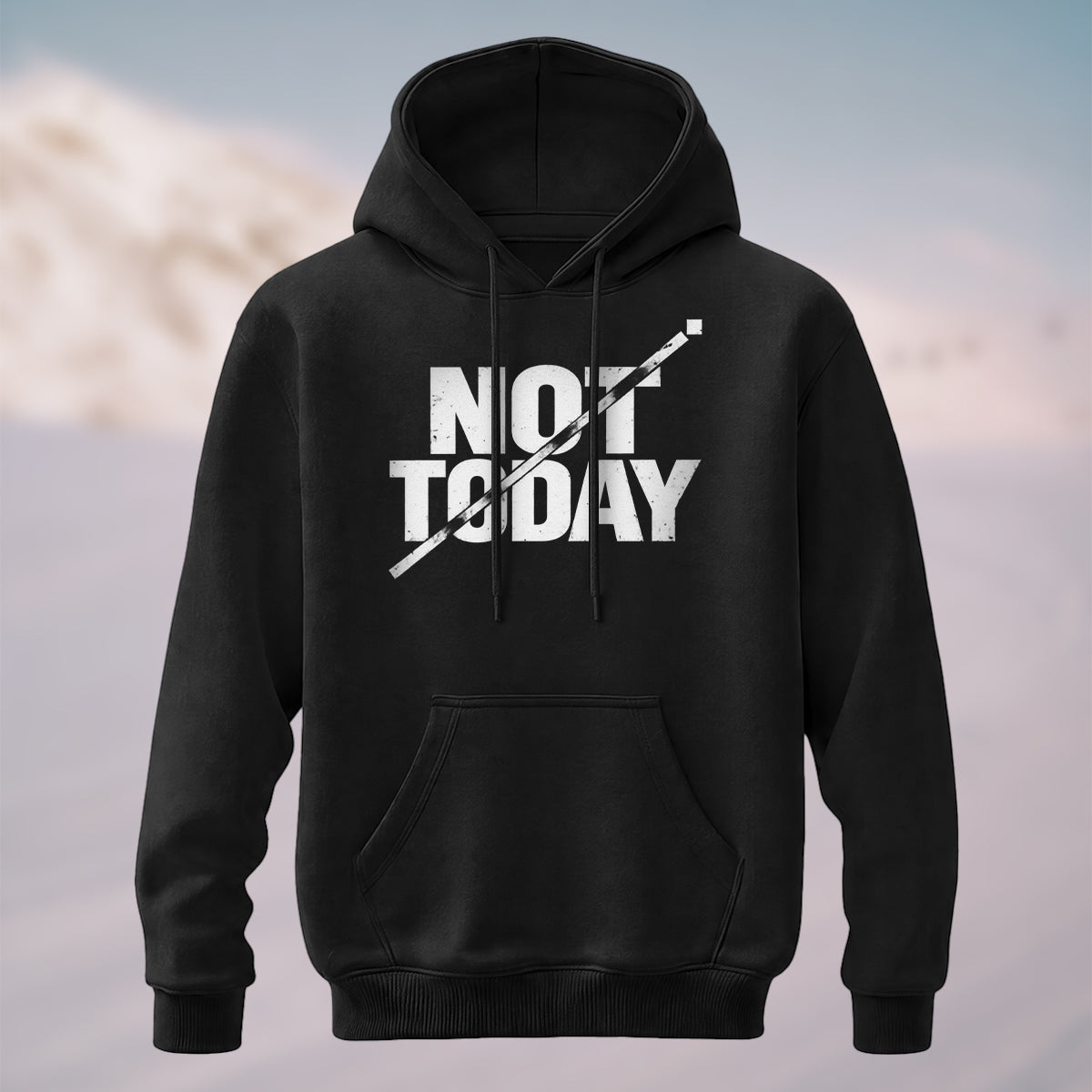 Cotton Made Rebellious Not Today Hoodie Black