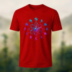 Creative Element Clock Premium Cotton T-Shirt Red
