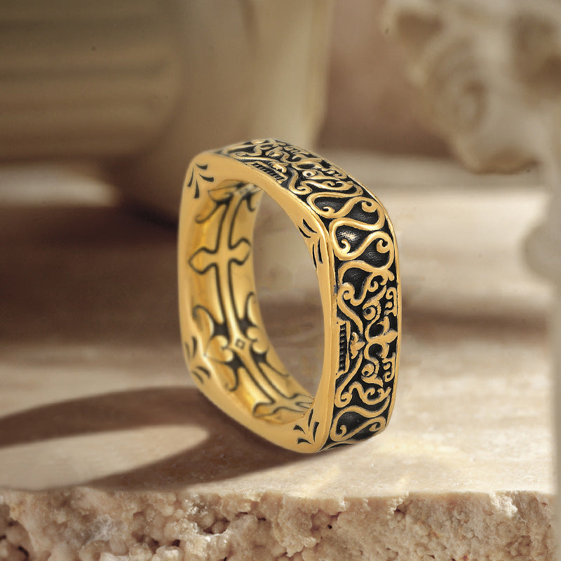 Taotie Vintage-Style Open Ring