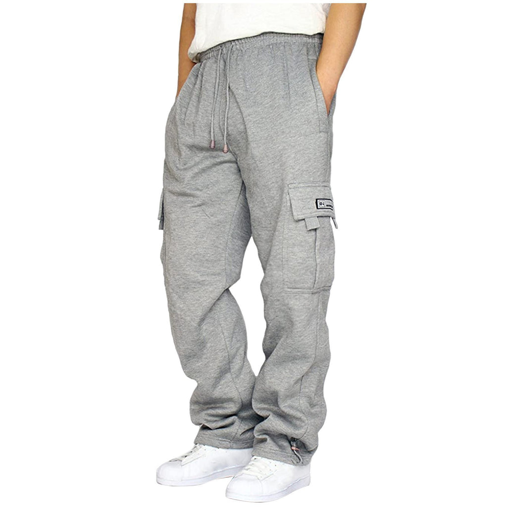 Straight-Leg Multi-Pocket Workwear Casual Pants