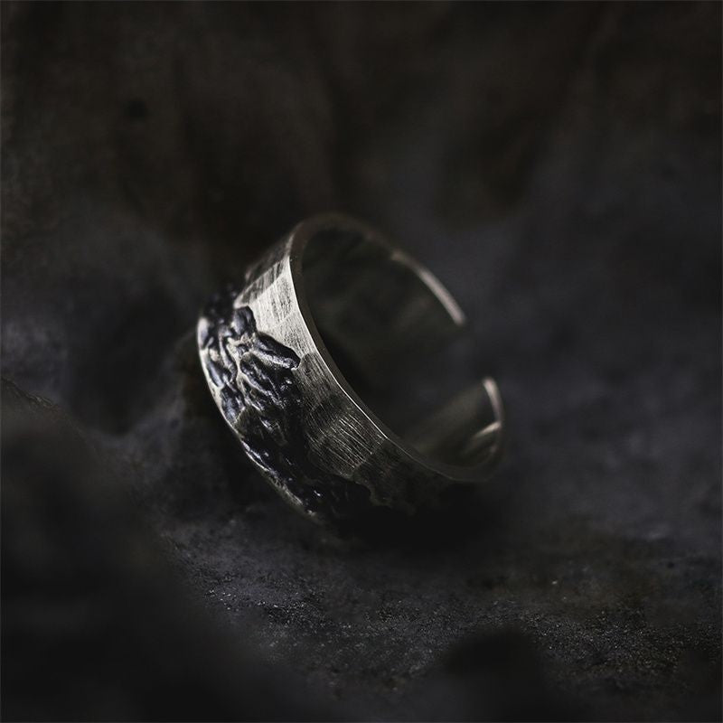 Mountains Open Silver Ring