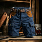 Men's Color-Block Casual Outdoor Multi-Pocket Cargo Shorts