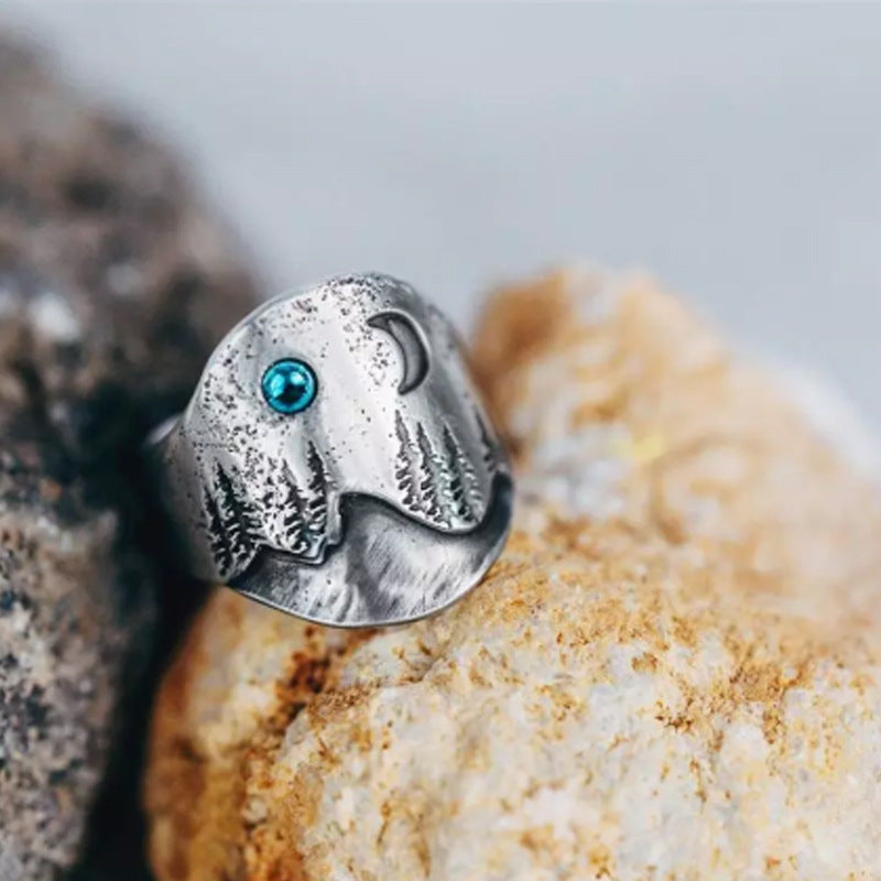Trendy Natural Mountain Range Ring