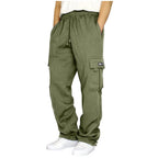 Straight-Leg Multi-Pocket Workwear Casual Pants