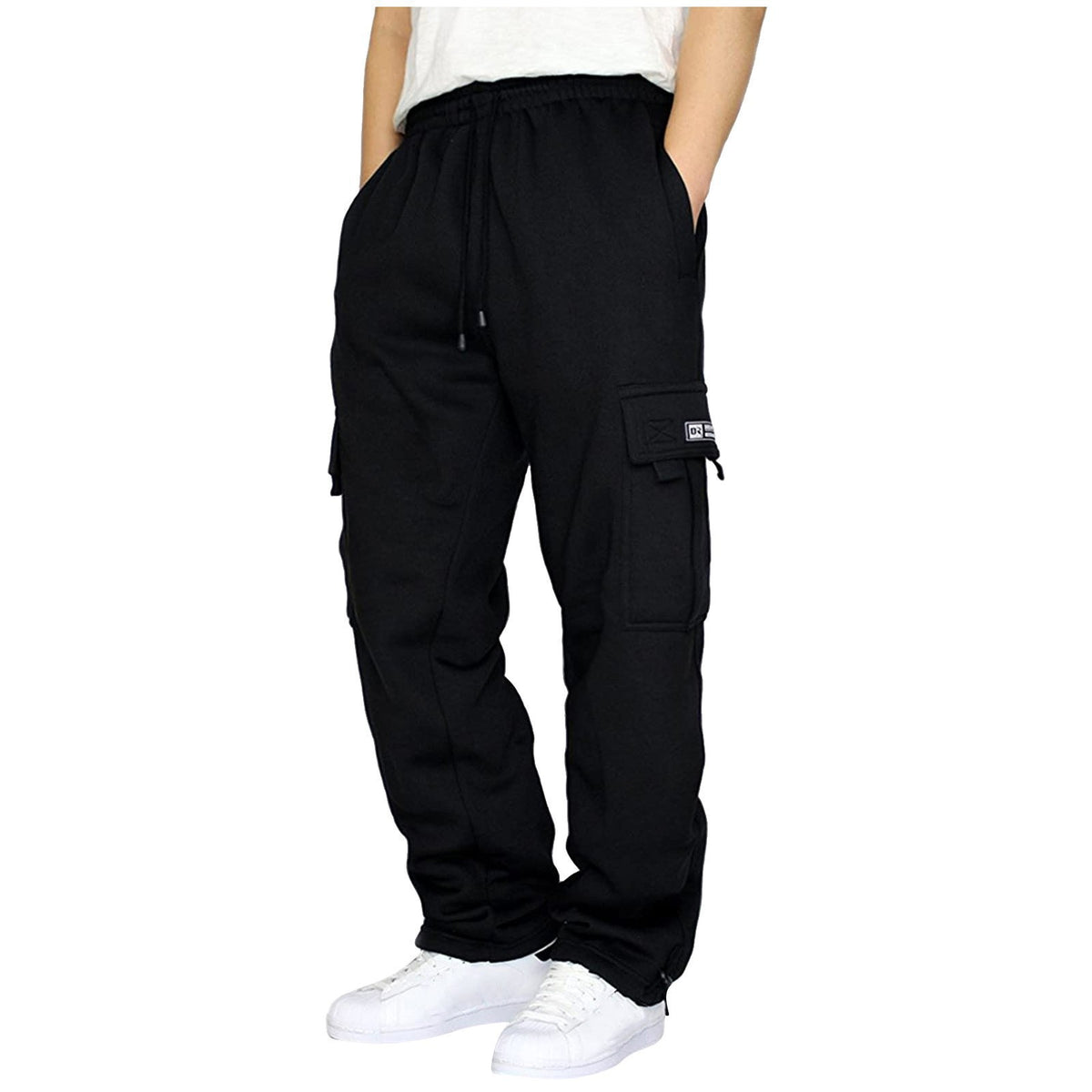 Straight-Leg Multi-Pocket Workwear Casual Pants