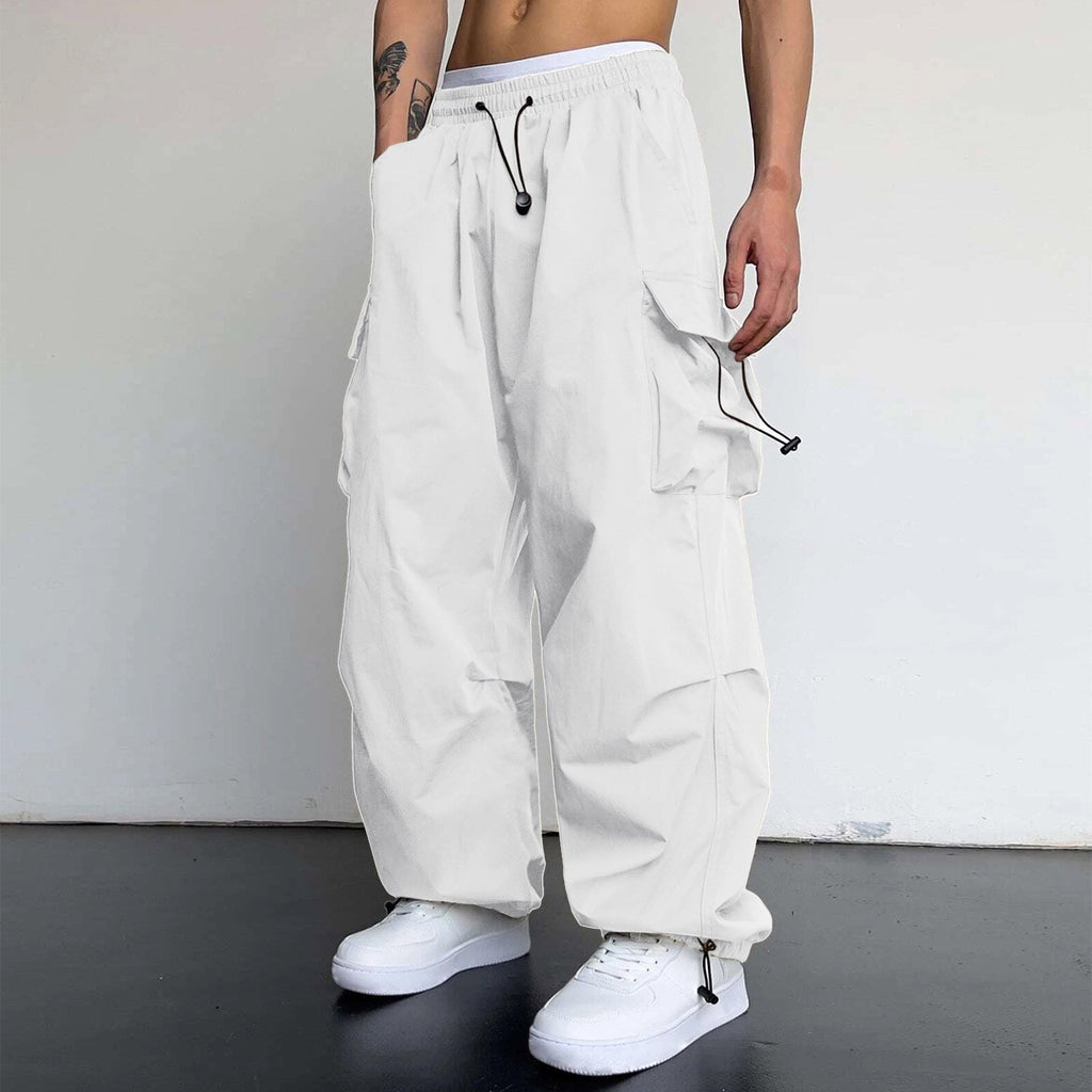 Quick-Dry Nylon High-Waisted Wide-Leg Casual Work Pants