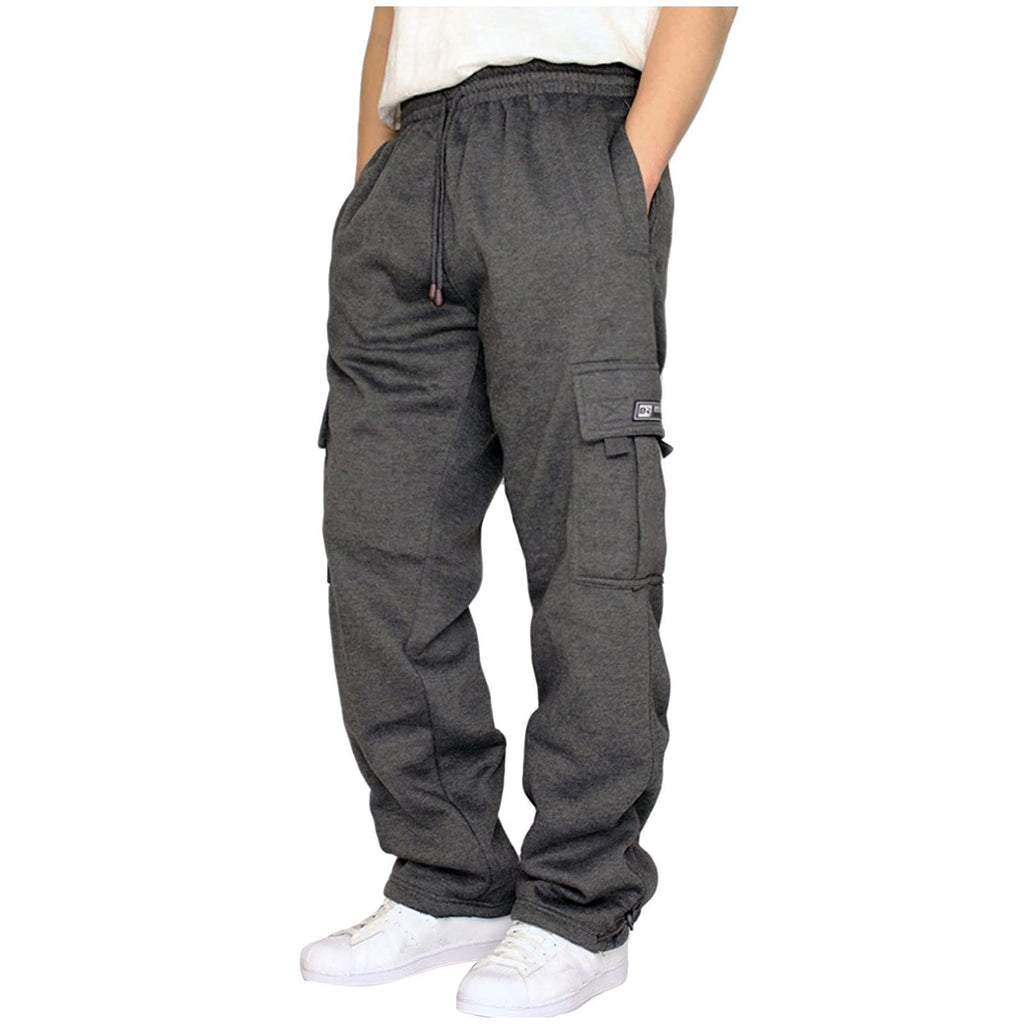 Straight-Leg Multi-Pocket Workwear Casual Pants