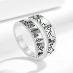 Minimalist Nordic-Style Open-Top Mountain-Shaped Ring