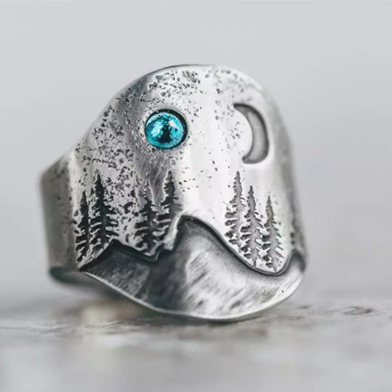 Trendy Natural Mountain Range Ring