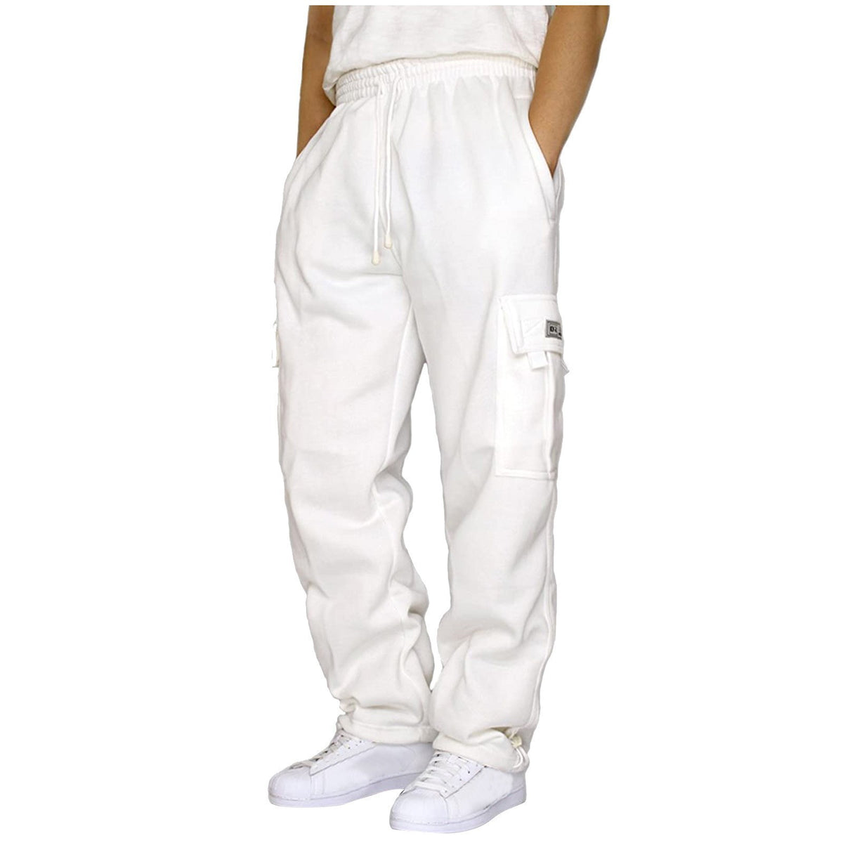 Straight-Leg Multi-Pocket Workwear Casual Pants