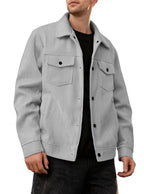 Corduroy Single-Breasted Casual Pockets Jacket