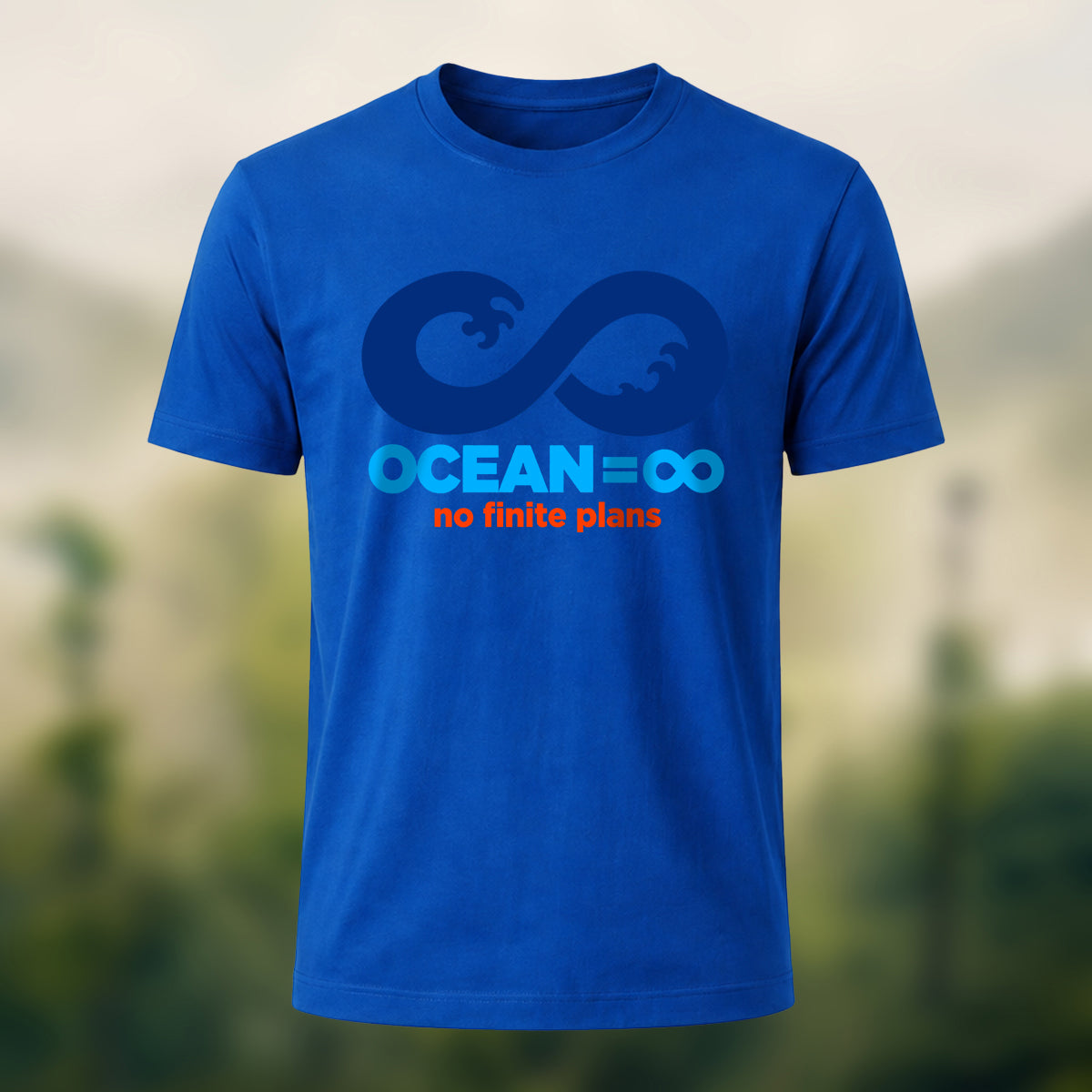 Endless Ocean Symbol Premium Cotton T-Shirt Royal Blue