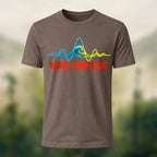 Ocean Waveform Premium Cotton T-Shirt Coffee