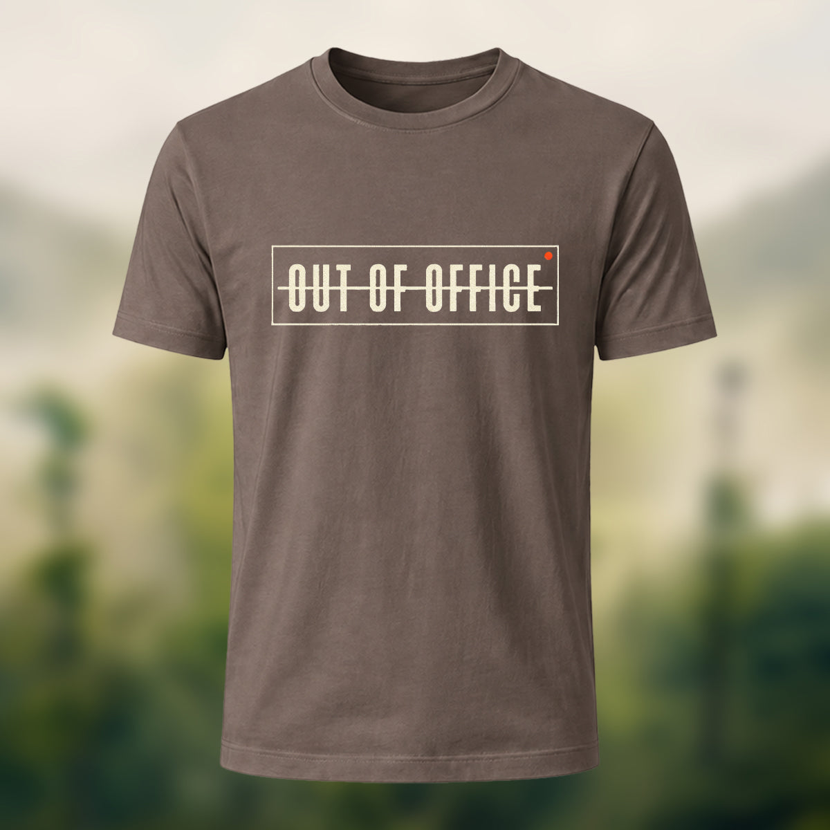 Out Of Office Premium Cotton T-Shirt Coffee