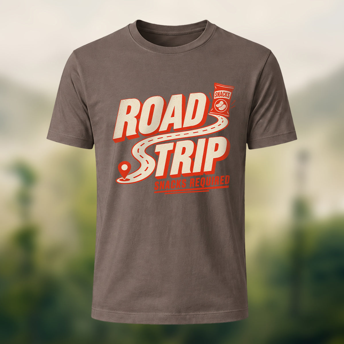Vintage Road Trip Soft Cotton T-Shirt Coffee
